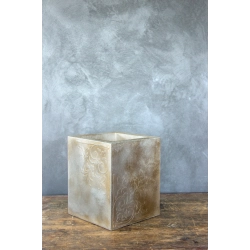 Ferro Palazzo Gold LH – elegancka donica z ornamentem 25×25×30 cm