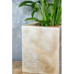 Ferro Palazzo Gold LH – elegancka donica z ornamentem 25×25×30 cm