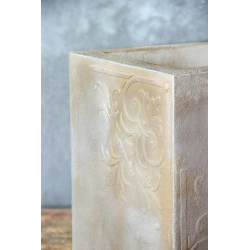 Ferro Palazzo Gold LH – elegancka donica z ornamentem 25×25×30 cm