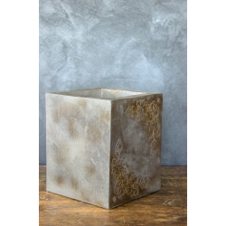 Ferro Palazzo Gray LH – donica z ornamentem 25×25×30 cm w kolorze szarego kamienia