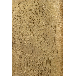 Ferro Calavera Gold LH – złota donica z motywem czaszki 25×25×30 cm