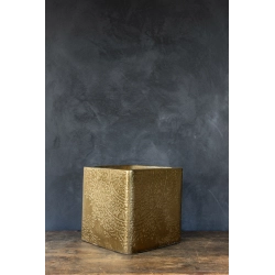 Ferro Ornata Gold L – złota donica z ornamentem 30×30×30 cm