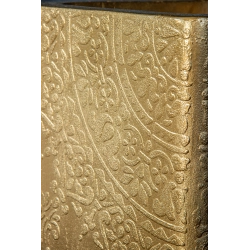 Ferro Ornata Gold L – złota donica z ornamentem 30×30×30 cm