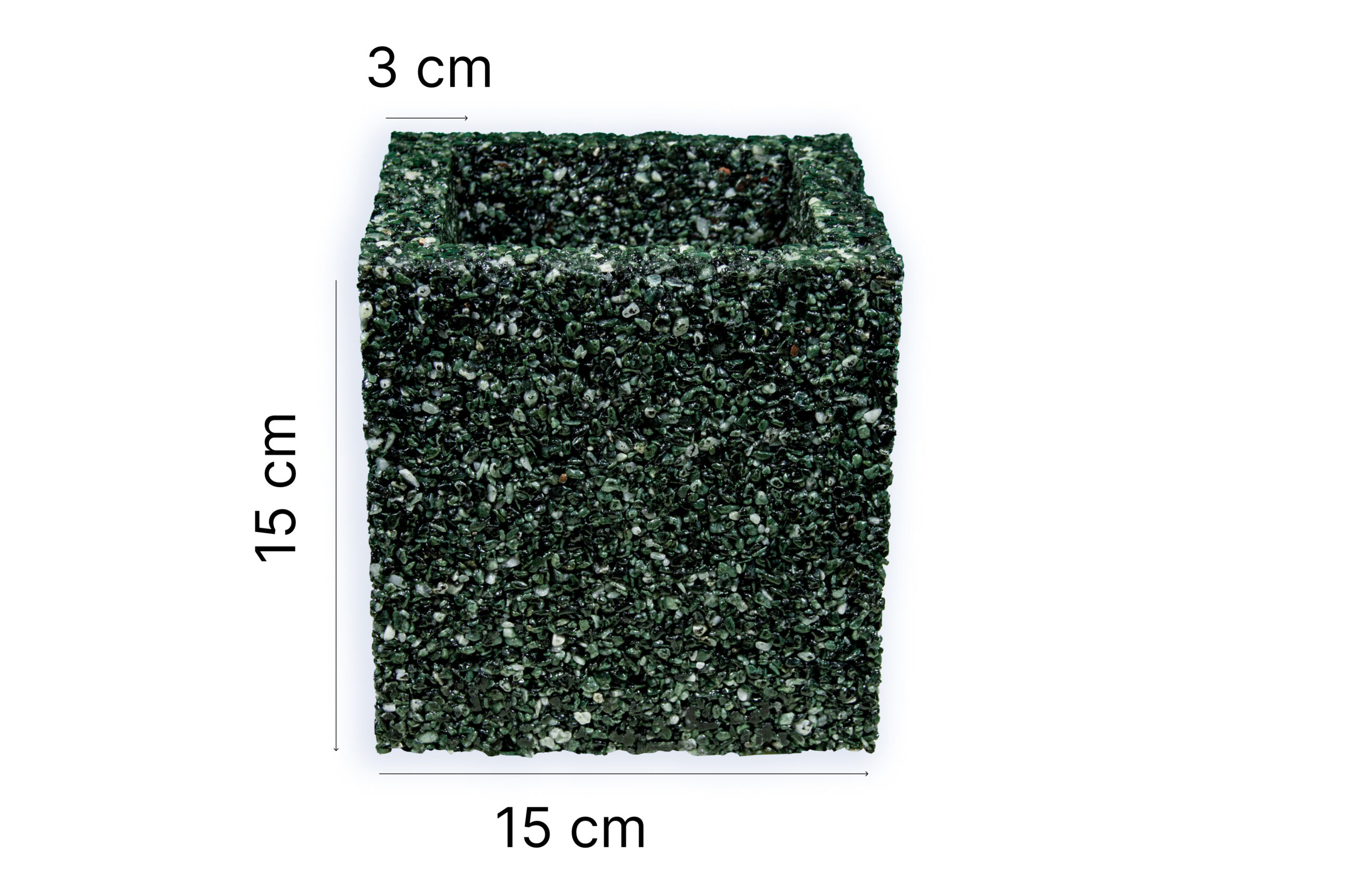 Luksusowa donica marmurowa Marbi - Green 2, zielony włoski marmur