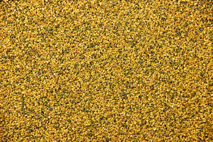  Zbliżenie na fakturę żółtej donicy Modern - Yellow D1, nowoczesny design.