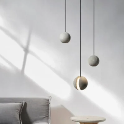 Minimalistyczna lampa wisząca okrągła do salonu, sypialni