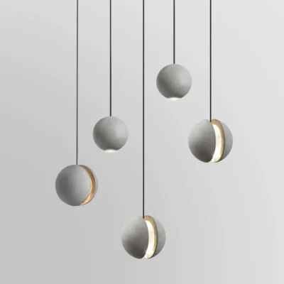 Minimalistyczna lampa wisząca okrągła do salonu, sypialni