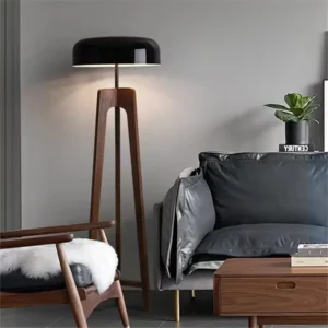 Lampa Podłogowa LED Drewniana, Nowoczesny Design