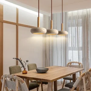 Lampa Wisząca LED, Naturalny Kamień, Nowoczesny Design