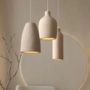 Lampa wisząca z HDPS, Nowoczesny design, Kolor biały