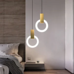 Lampa sufitowa złota LED – do salonu, sypialni, jadalni, styl nowoczesny