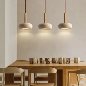 Lampa Wisząca LED, Naturalny Kamień, Nowoczesny Design