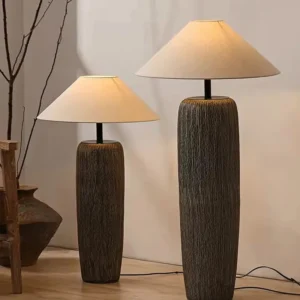 Lampa stojąca podłogowa ceramiczna duża, styl japoński