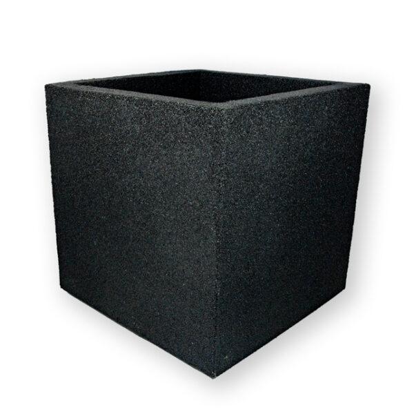 Czarna donica kwadratowa duża 50x50x50 cm Modern – Black 2 | Nowoczesna i solidna