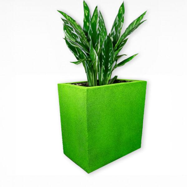 Zielona donica wysoka 50x32x50 cm Modern – Green 4 | Mocny akcent w nowoczesnym stylu