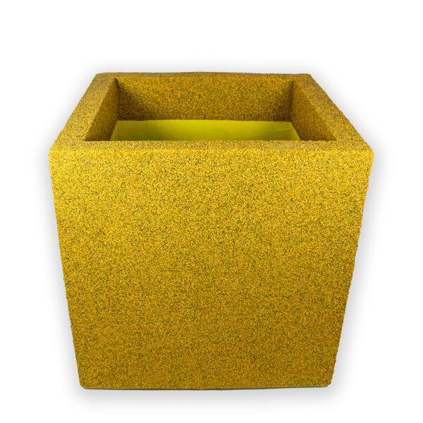 Jasnożółta donica kwadratowa duża 50x50x50 cm Modern – Yellow 2 | Stylowy akcent