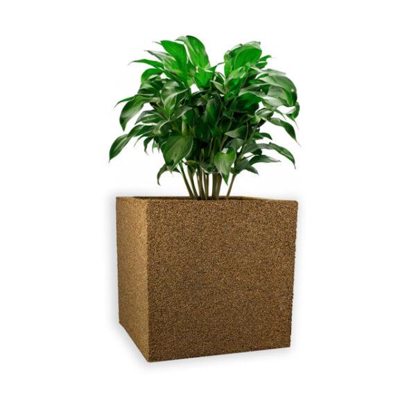 Brązowa donica nowoczesna 30x30x30 cm Modern – Brown 1 | Elegancja i trwałość w jednym